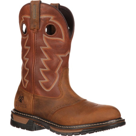 Rocky Original Ride Branson, Men's Waterproof Western Saddle Roper Boots, 10 W, Leather, 11 in Height FQ0002775